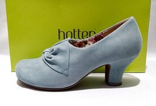 Hotter Donna Size 6 UK Aqua Blue Suede Court Shoes Wedding Christening 
