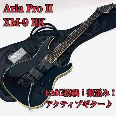 Electric Guitar Aria Pro II XM-9 BK Black with Soft Case & Arm