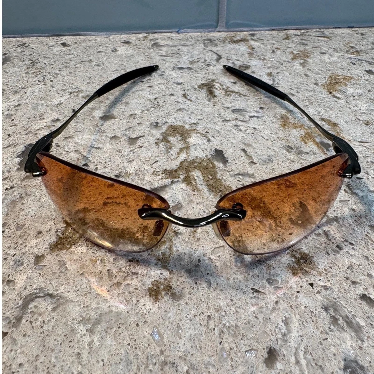 Oakley Rimless Brown Sunglasses for Men for sale | eBay