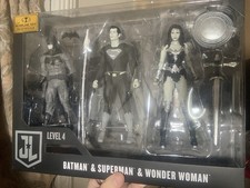 NEW McFarlane Batman Superman Wonder Woman Justice Is Gray Figure Set League V