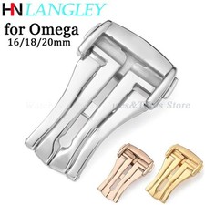 Stainless Steel Deployment Buckle Clasp for Omega Watch Bands Straps