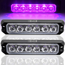 2pack 6-led Strobe Light Purple Waterproof Emergency Beacon Flash 2pack 6-led Strobe Light Purple Waterproof Emergency Beacon Flash