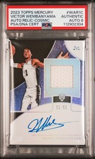 2023-24 Topps Mercury #WAR-1C Victor Wembanyama NBA Debut Relic Rookie Auto #/50