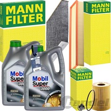 MANN INSPEKTIONSPAKET+MOBIL 5W-40 ÖL passend für PORSCHE PANAMERA 970 3.6-4.8 S