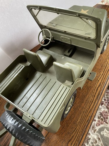 Vintage 1970’s Marx Toys Large Plastic Military Jeep & Trailer 1:6 Scale GI Joe - Picture 3 of 8