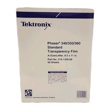 TEKTRONIX PHASER 340/350/360 STANDARD TRANSPARENCY FILM 016-1359-00 50 SHEETS