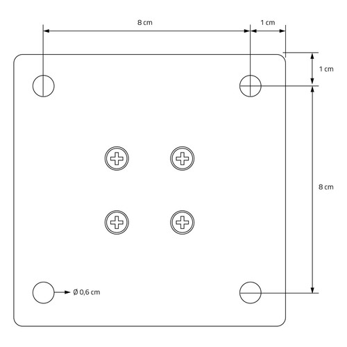 Patas de mesa 42cm inclinadas de acero negro 4x4cm, pies en ángulo para muebles - Imagen 8 de 9
