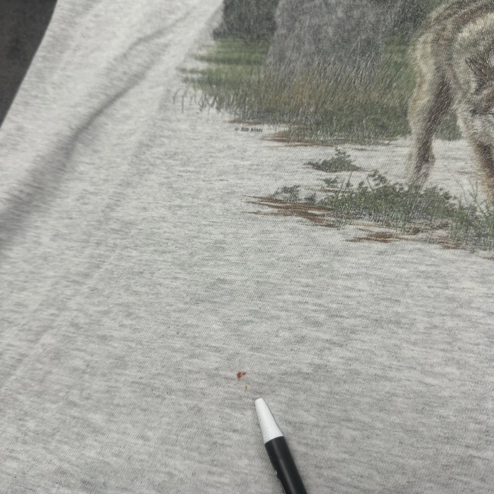 Vintage Nature Animal Outdoor T-shirt Size XL Graphic Wolf,Eagle Gray Tee Utah - Image 3 of 4