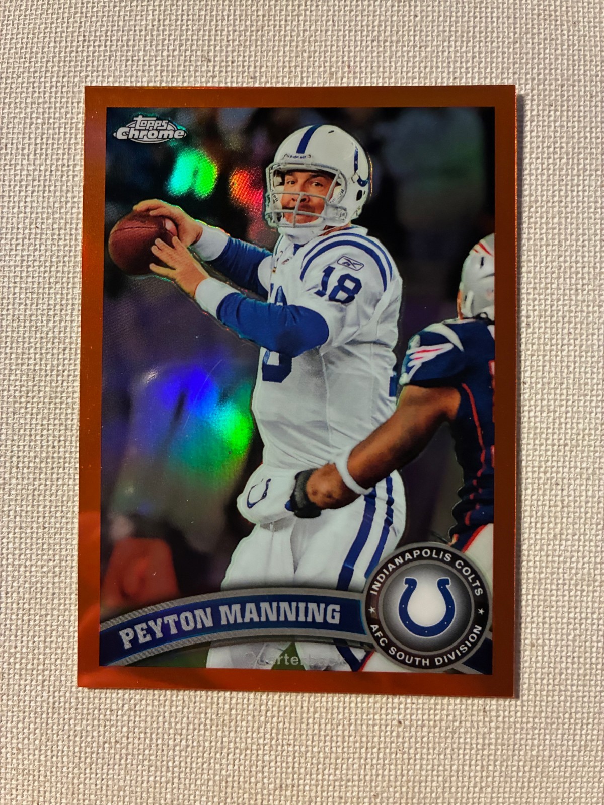 2011 Topps Chrome Orange Refractor Peyton Manning #110