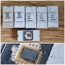 5x LOT "Clean" Signetics 2608 1K x 8 ROM CN0030 23002B400 White Ceramic Gold IC