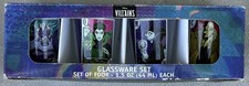 Disney Villians Glassware Set Of 4 Shot Glass...