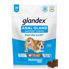 Glandex Anal Gland Support Soft Chews Pork Liver Supplement, 30ct
