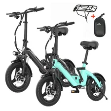 14'' Foldable City E-Bike Electric Bike Mini Urban Bicycle 750W 20MPH 25Miles