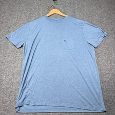 Duck Camp Lightweight Bamboo Pocket Tee T-Shirt Stretch Light Blue Mens XL