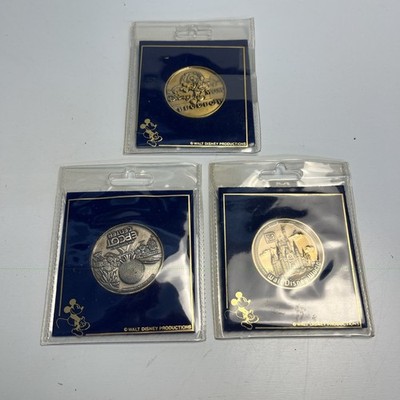 Vintage Walt Disney World Commemorative Coins 1980s Epcot MGM Main Street Lot