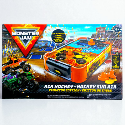 Monster Jam Truck Air Hockey Tabletop - Air Powered Surface - NEW