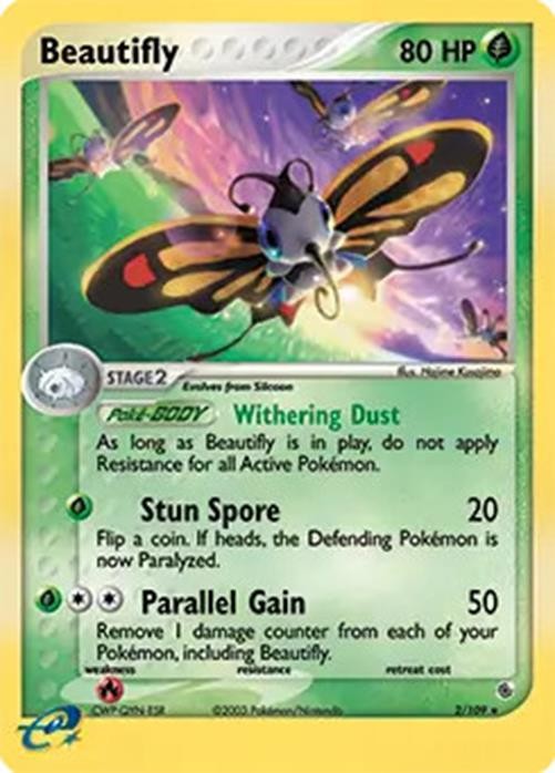 Beautifly - 2/109 - Pokemon Ex Ruby & Sapphire Holo Card NM