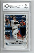 2022 Topps Factory Set Gold Stars Nick Fortes RC BCCG 9 Near Mint or Better #333