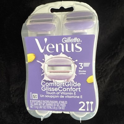 ComfortGlide Touch of Vitamin E Disposable Razor for Women 3 Blades NEW SEALED