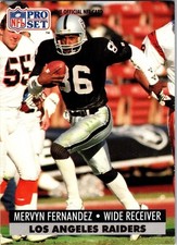  1991 Mervyn Fernandez 86 Raider 544 National Football League Sport Trading Card