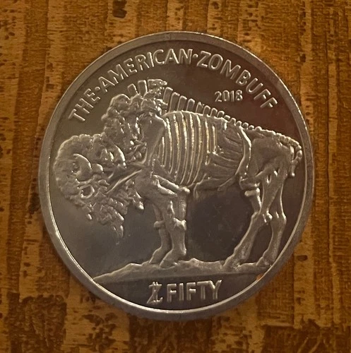 2018 Zombucks Currency of the Apocalypse - Zombuff    1-OZ  .999 SILVER ROUND