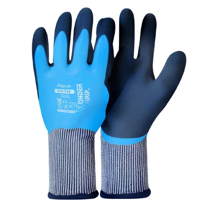 WONDER GRIP Guanti Lavoro Aqua Impermeabili Idrorepellenti Ambienti Umidi Bagnati