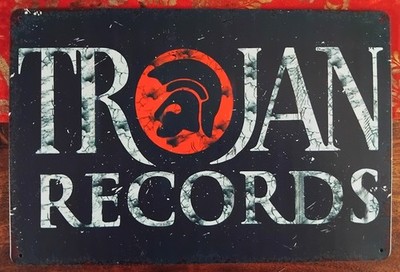 TROJAN RECORDS MUSIK BLECHSCHILD/WANDDEKO*SKA*ROCKSTEADY*REGGAE*DUB*NEU
