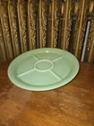 Fire King Jadeite Divided Plate Green Restaurant Oven Ware Wagon Wheel 5 Section