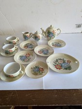 Charming Vintage Childs Dollies Tea Set  1940s 1950s 