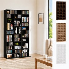 Artiss Bookshelf Display Shelf CD DVD Storage Media Rack Cupboard Black White