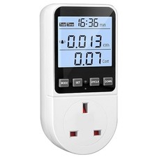 Power Meter Electricity Usage Monitor 8 Modes, Energy Monitor Plug with LCD Back
