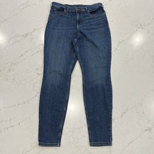 Duluth Trading Womens Sz 12 Daily Denim High Rise Skinny Blue Jeans Stretch