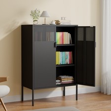 Metal Mesh Storage Cabinet with Doors