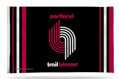 #ad Portland Trail Blazers Premium 3x5 Feet Flag Banner Retro Logo Metal Grommets $26.79