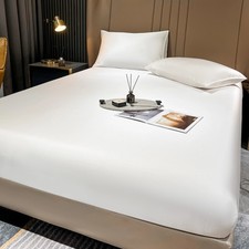 Mulberry Silk Fitted Sheet Deep 25CM Luxury Mattress Cover Bedding