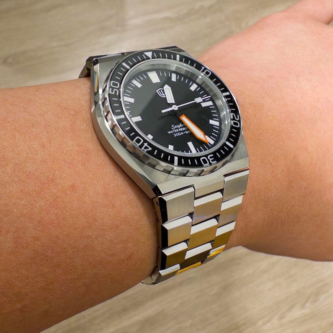Watchdives Seafarer WD0017 Quartz Diver Micro Brand, 70s Baby Ploprof Style image 2