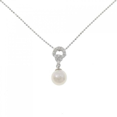 Authentic K18WG Akoya Pearl Necklace 0.3'' #260-007-480-5990