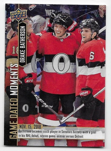 MOMENTOS CON FECHA DE JUEGO DE CUBIERTA SUPERIOR 18/19 Hockey (#1-105, A1, R1-R6) U-Pick de la lista - Imagen 21 de 108