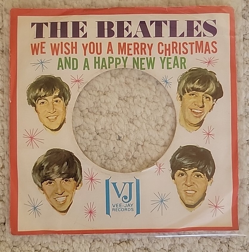 The Beatles We Wish You a Merry Christmas Orig Vee-Jay 45 SLEEVE