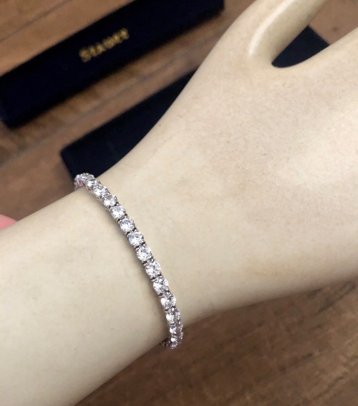 Stauer Sterling Silver Classique DiamondAura Tenn… - image 1