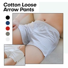 Men's Cotton Loose Boxer Briefs Underwear Shorts Trunks Underpants Panties