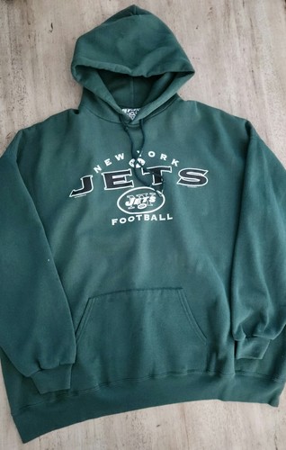 Vintage New York Jets Pullover Hoodie Sweatshirt Sz 2XL Lee NFL 2000 Y2K NY - Picture 3 of 12
