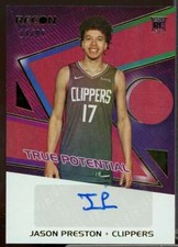 Jason Preston/99 2021-22 Panini Recon True Potential Rookie Signatures Red #8 
