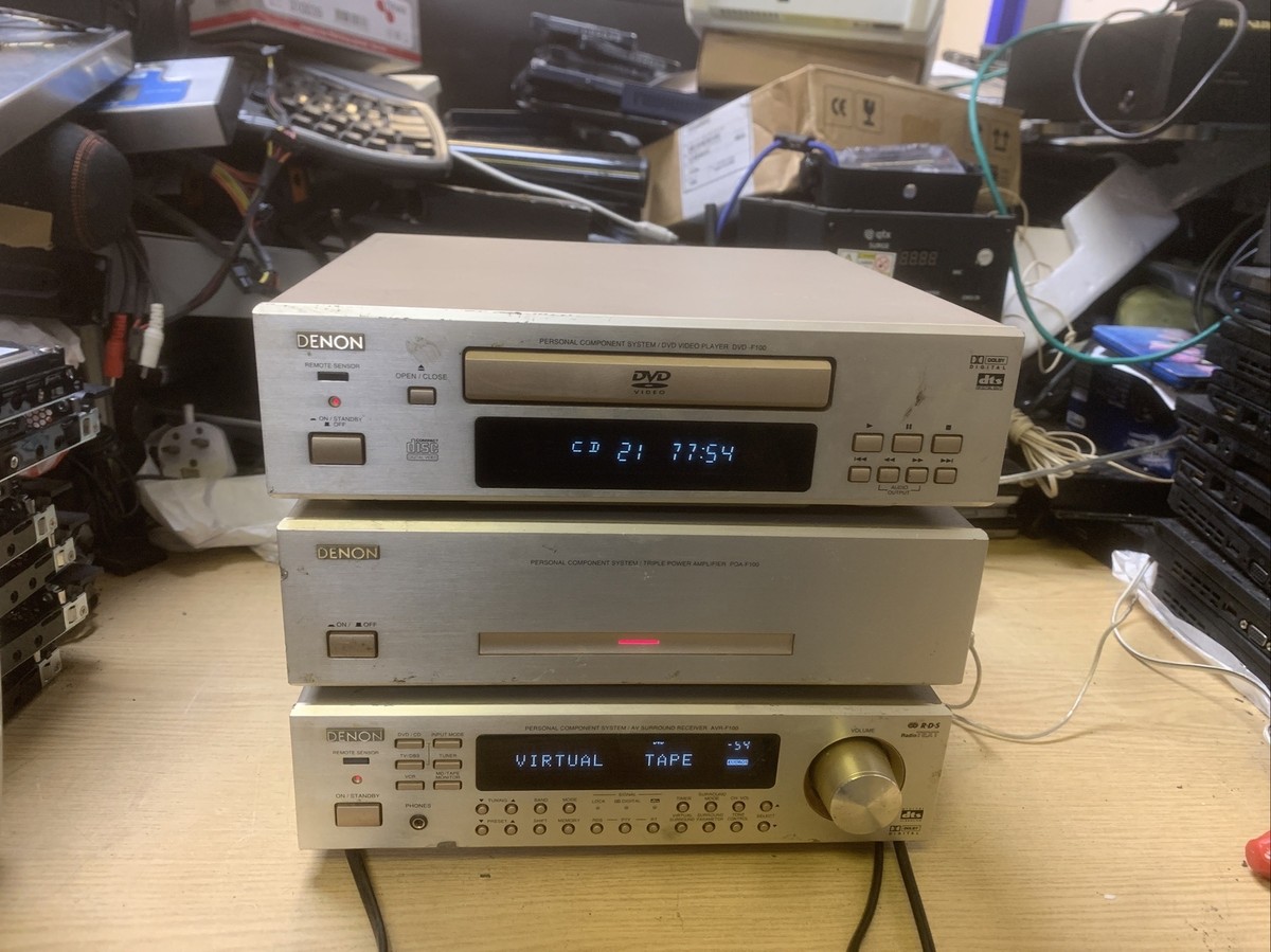 Denon AVR F100 Receiver & DVD F100 CD / DVD Player & POA F100