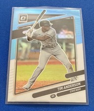 2021 Donruss Optic Carolina Blue & White #181 Tim Anderson Chicago White Sox