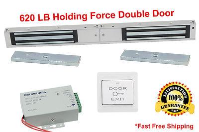 ===DOUBLE DOOR====620LB X2 Electric Lock Electromagnetic Magnetic Access System4