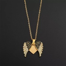 Silver Wings love heart Necklace