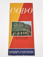 1970 C&O/B&O Passenger Train Services - Fares & Route Brochure Vintage READ