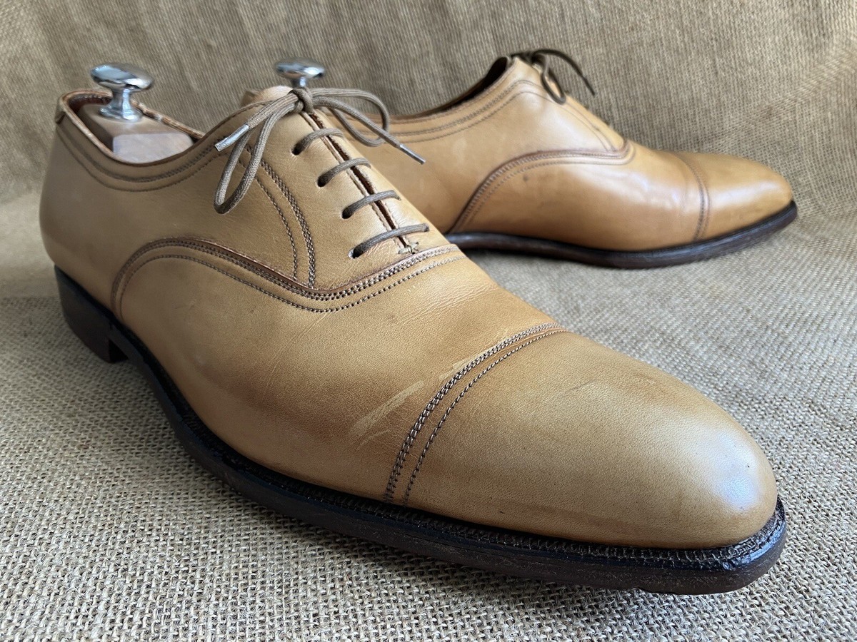 イ*カ様 Crockett&Jones × Polo Ralph Laurenコ Polo Ralph Lauren x Crockett & Jones Bronze Leather Cap Toe Oxford