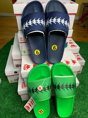Kappa Sandals 222 Banda Adam Slides Kappa lettering Brand New